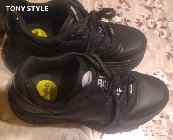 BUFFALO LONDON Оригинал Нови Мъжки Високи Кожени Сникърси 44 