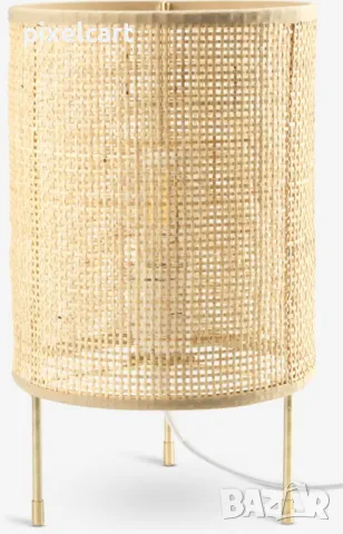 0375 Настолна лампа Ø19xВ31см ратан, снимка 1