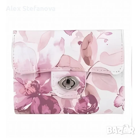 Дамско портмоне с флорален принт, снимка 1