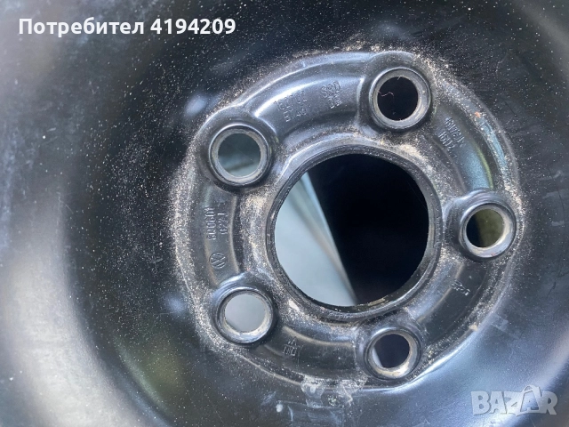 5х100 16 ка 1 бр стоманена резервна , снимка 3 - Гуми и джанти - 51460498