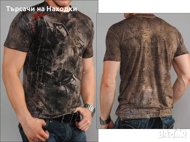 Мъжка тениска с бамбук Affliction Bamboo EXTASY S Small, снимка 5 - Тениски - 50872758