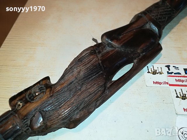 БАСТУН МАСИВЕН С ДЪРВОРЕЗБА ОТ ЕКЗОТИЧНО ДЪРВО 0605231947, снимка 6 - Антикварни и старинни предмети - 40612775