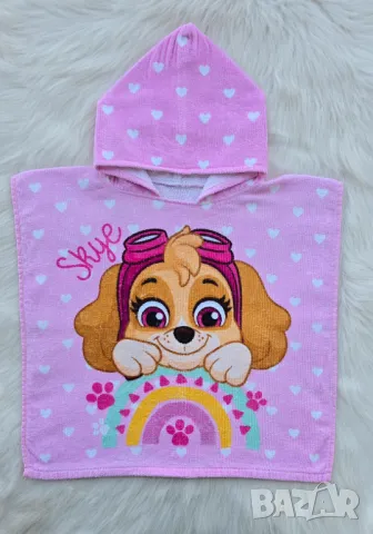 Детско пончо Skye PAW Patrol 1-4 години, снимка 10 - За банята - 50271431