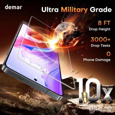 TOCOL 2 бр. протектор за екран за Galaxy S26 Plus 6.7 инча, незабавен монтаж, твърдост 9H+, снимка 4 - Фолия, протектори - 53533914