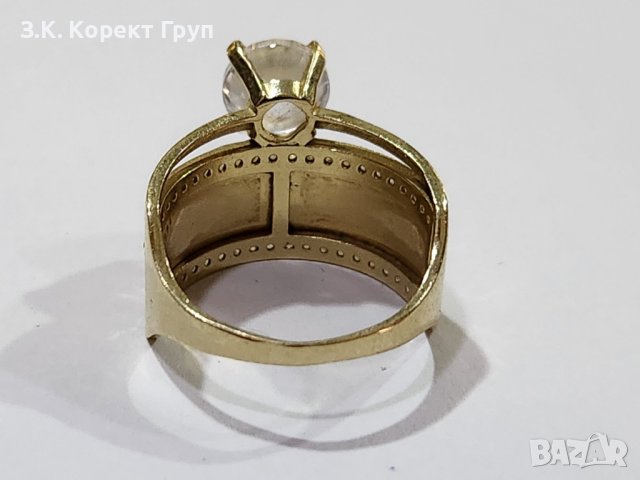 Златен пръстен 14к 585, снимка 4 - Пръстени - 42736553