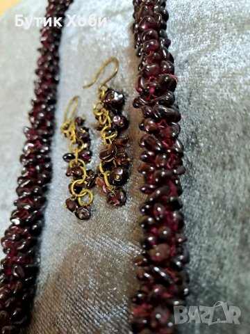 Старинен комплект от натурални гранати, снимка 4 - Антикварни и старинни предмети - 40577318