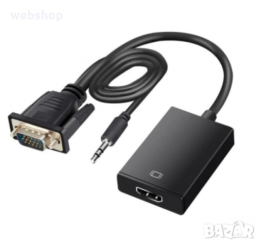 VGA към HDMI 1080P HD Audio TV AV HDTV видео кабел - конвертор, адаптер, снимка 8 - Друга електроника - 36075982