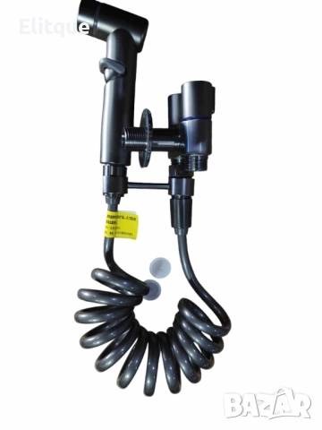 Душ комплект за тоалетна, двойно управление, изход едно в две, ъглов вентил, снимка 4 - Други стоки за дома - 52894880