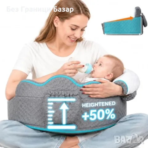Нова Възглавница за кърмене с мемори пяна, джоб и възглавничка за ръка, снимка 5 - Възглавници - 56210485