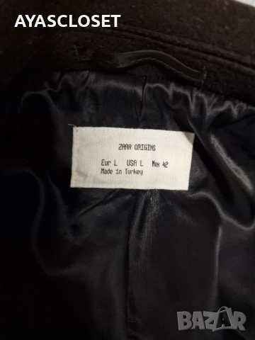 Палто Zara в шоколадово кафяво, снимка 3 - Палта, манта - 52329360