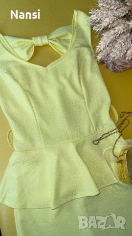 Прекрасна стилна рокля с ефектен гръб с панделка, снимка 4 - Рокли - 50956190