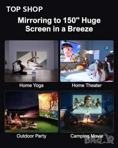 Нов ULTIMEA Apollo P10 Проектор - 1080P, 300 ANSI, Ниска Латентност, снимка 7 - Плейъри, домашно кино, прожектори - 49498254