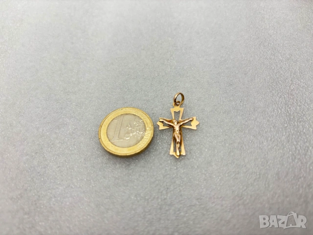 Българско Златно Кръстче-1,04 грама, 14К (проба 585), снимка 5 - Колиета, медальони, синджири - 53508143