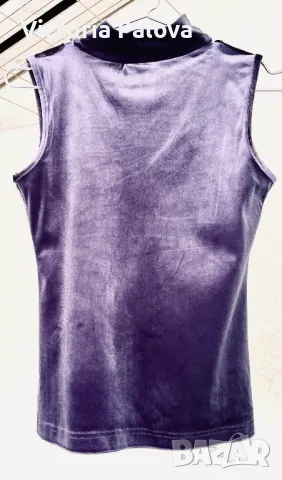 Красива блуза/топ  кадифе PARAH INTERNATIONAL Италия, снимка 5 - Корсети, бюстиета, топове - 50359036