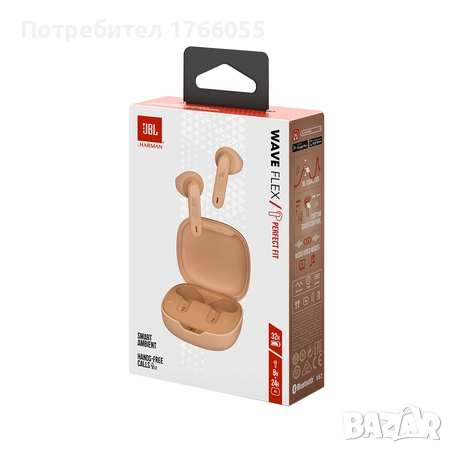 Слушалки JBL Wave Flex, снимка 3 - Bluetooth слушалки - 50565791