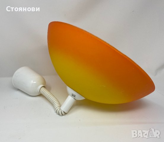 Висяща лампа тип асансьор Оранжева с крушка