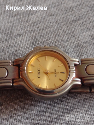 Марков дамски часовник GUCCI QUARTZ много нежен Фин дизайн - 22365, снимка 5 - Дамски - 36242594