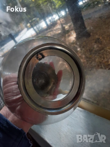 Стара антикварна кана графа стъкло метал печат, снимка 7 - Антикварни и старинни предмети - 51169579