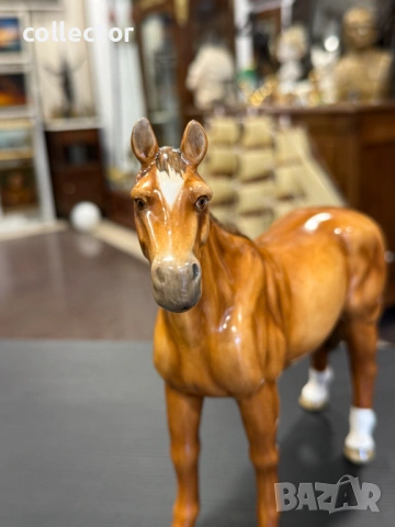 Стар порцеланова фигура на кон от Max Roesler. №7900, снимка 9 - Колекции - 53663254