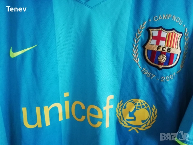 Barcelona Ronaldinho 2007 2008 Away Nike оригинална тениска фланелка Барселона Роналдиньо екип 2XL, снимка 5 - Тениски - 52883142