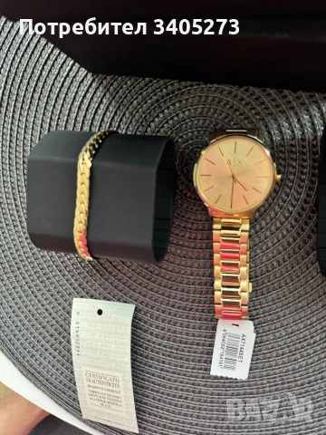 Комплект часовник гривна ARMANI EXCHANGE AX7144, снимка 2 - Мъжки - 53695534