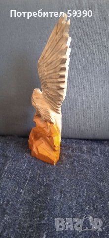 Дървен орел , снимка 4 - Статуетки - 41902581