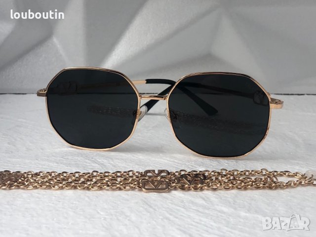 Valentino дамски слънчеви очила Осмоъгълник с верижка синджир, снимка 8 - Слънчеви и диоптрични очила - 41125682