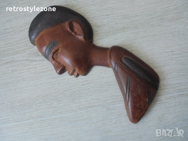 № 8391 Стара дървена фигура – Африкански стил , снимка 2 - Други ценни предмети - 51129717