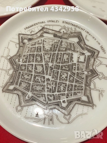 Fürstenberg. 1960-те. 3 чинии за стена., снимка 4 - Антикварни и старинни предмети - 52022227
