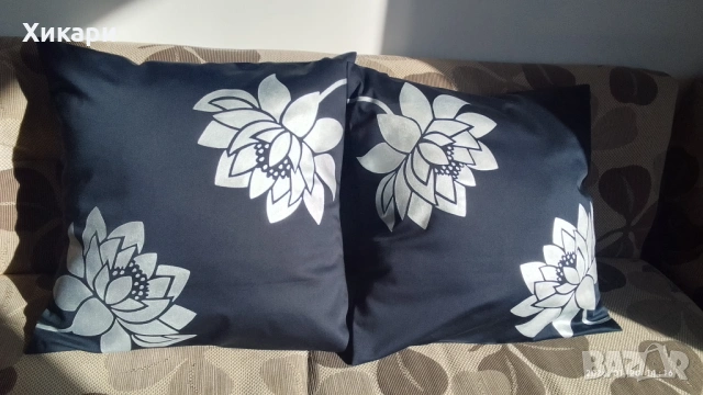 Ръчно рисувани декоративни калъфки от сатениран памук, снимка 5 - Декорация за дома - 50786415