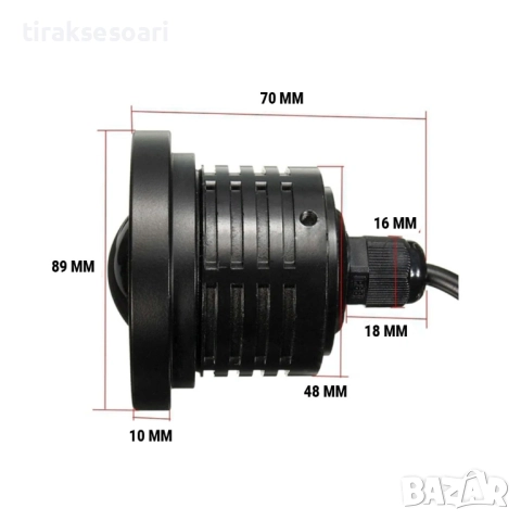 LED Халогени Лупи за Вграждане 89 мм с Ангелски Очи – Модел PG469, снимка 2 - Аксесоари и консумативи - 52823612