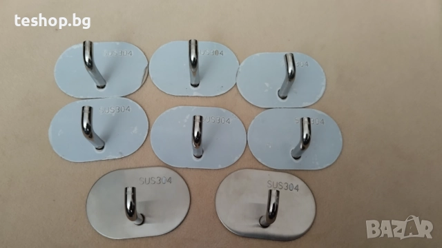 Закачалка за кърпи или друго инокс 8 броя комплект, снимка 3 - Закачалки - 51689772