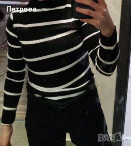 Дамско поло тънко плетино М размер, снимка 4 - Блузи с дълъг ръкав и пуловери - 52047483