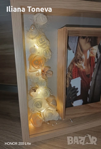 Светеща 3Д рамка подарък за Осми Март/Рожден ден, снимка 6 - Декорация за дома - 53411735