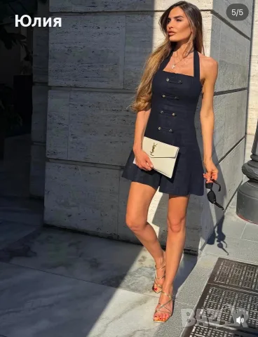 Ленена рокля Зара s, нов с етикет, снимка 7 - Рокли - 56202425