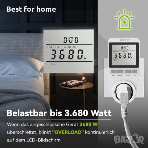 BALDR Монитор за потребление на електроенергия,Монитор за домашен енергопотребление, снимка 2 - Друга електроника - 41812321