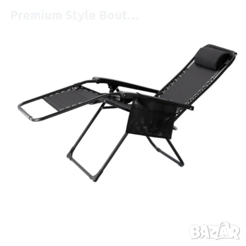 Сгъваем градински шезлонг Zero Gravity - ефект на нулева гравитация за максимален релакс, снимка 7 - Градински мебели, декорация  - 53833693