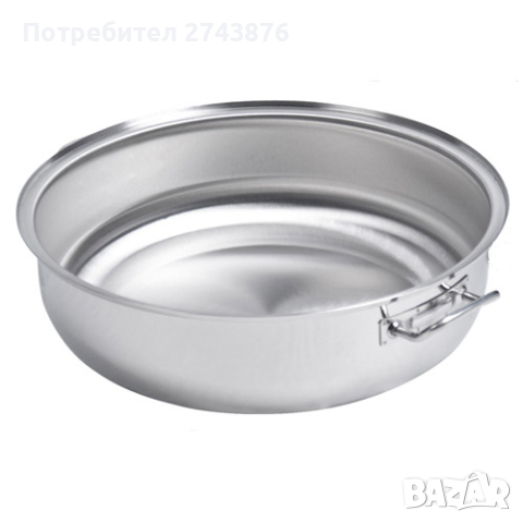 Иноксова тава с подвижни дръжки , Кръгла, 26х5.5 см., снимка 1