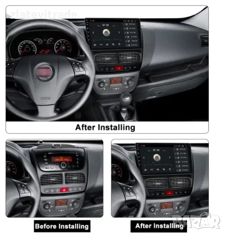 FIAT DOBLO 2010-2015 /OPEL COMBO 2011/2018 10''Aндроид Навигация, 9847-1DIN, снимка 2 - Навигация за кола - 47764315