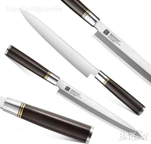 Професионален нож за риба и суши, XINZUO Stainless Steel 9.5 Inch Yanagiba Knife, снимка 6 - Ножове - 44265007