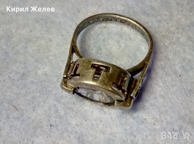 ЕФЕКТЕН СКЪПОЦЕНЕН СРЕБЪРЕН ПРЪСТЕН СРЕБРО 925 с БЛЕСТЯЩ ЮВЕЛИРНО ФАСЕТИРАН МОЙСАНИТ 49308, снимка 13 - Пръстени - 49366080