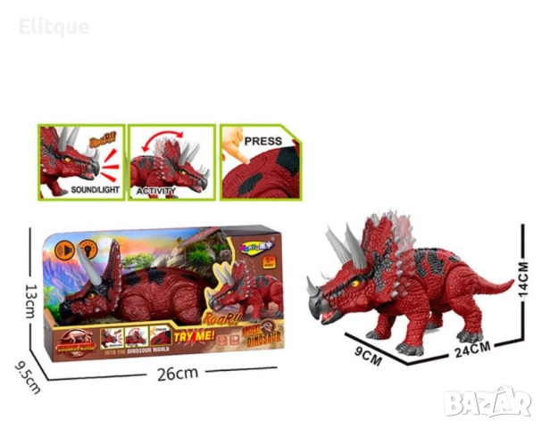 Динозавър с движещи се крайници, звук и светлина, снимка 3 - Други - 52745124
