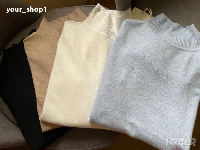 4 цвята дамска блуза с дълъг ръкав поло , снимка 4 - Блузи с дълъг ръкав и пуловери - 51840238