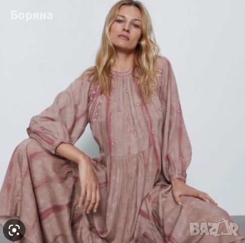 НАМАЛЕНА - ZARA нова дълга лятна рокля етно мотиви , снимка 2 - Рокли - 41736882