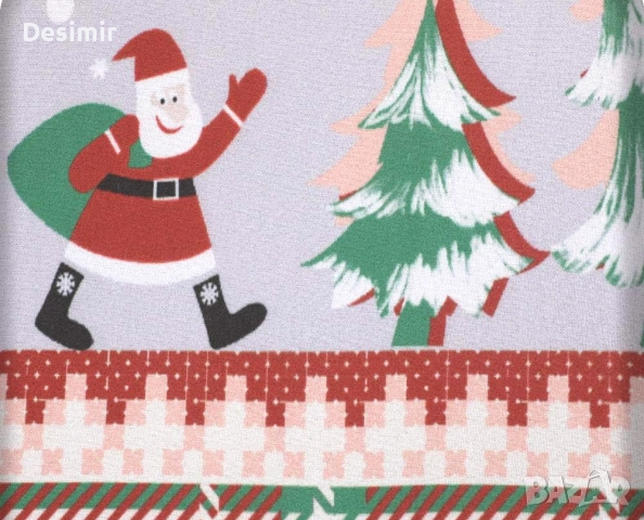 Коледни калъфи за столове червено бяло сет 6 броя, снимка 3 - Други - 52676463