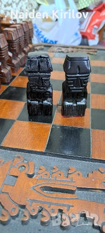 дървена маса за шах, снимка 10 - Антикварни и старинни предмети - 53578146