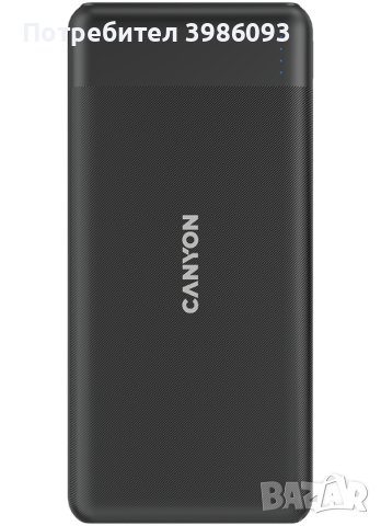 PowerBank Canyon PB-109, черен - CNE-CPB1009B, снимка 2 - Външни батерии - 44224382