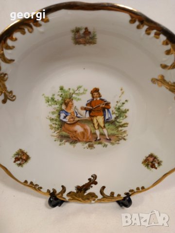 порцеланови чинии с позлата Ромео и Жулиета полски порцелан Wawel   6/4, снимка 2 - Чинии - 44464705