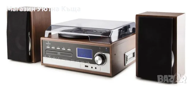 НОВ Немски Ретро Грамофон с ГАРАНЦИЯ AUNA P55 ES А 10029158, снимка 4 - Грамофони - 47534256