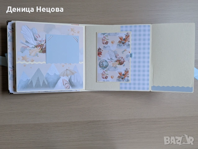 Бебешки ръчно изработен албум за снимки, подарък за бебе, погача, рожден ден, снимка 5 - Други - 53425724